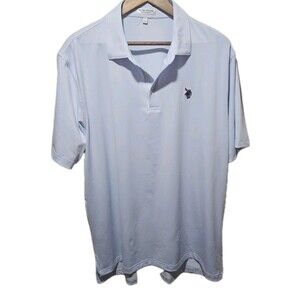Mens Peter Millar Summer Comfort Polo Shirt XL Golf XL Solid Light Blue
